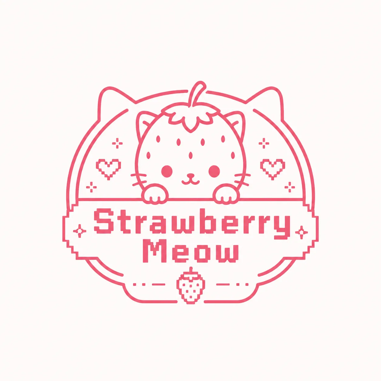 Strawberry Meow 로고